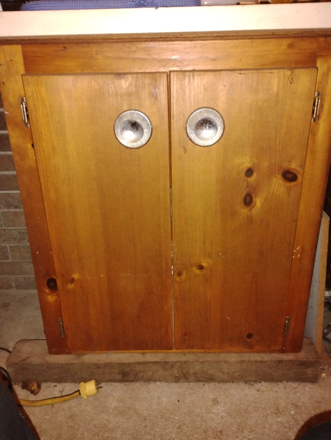 Solid Wood Storage Cabinet with Two Doors