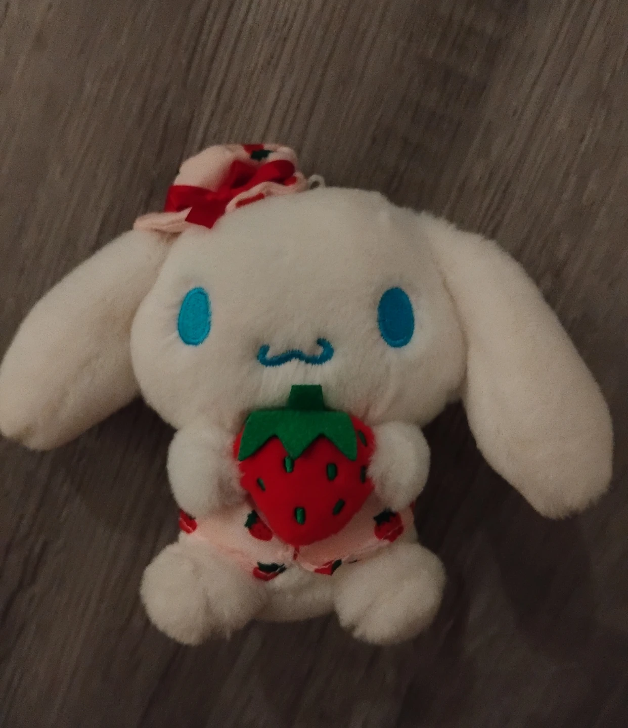 Sanrio Cinnamoroll Strawberry Plush Keychain