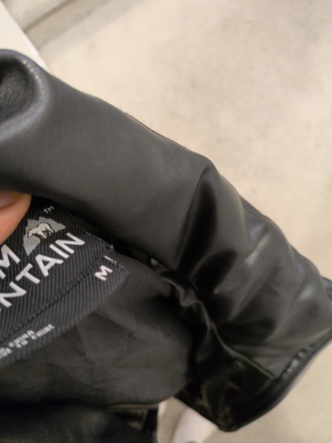 Mountain Black Faux Leather Puffer Jacket - photo 3
