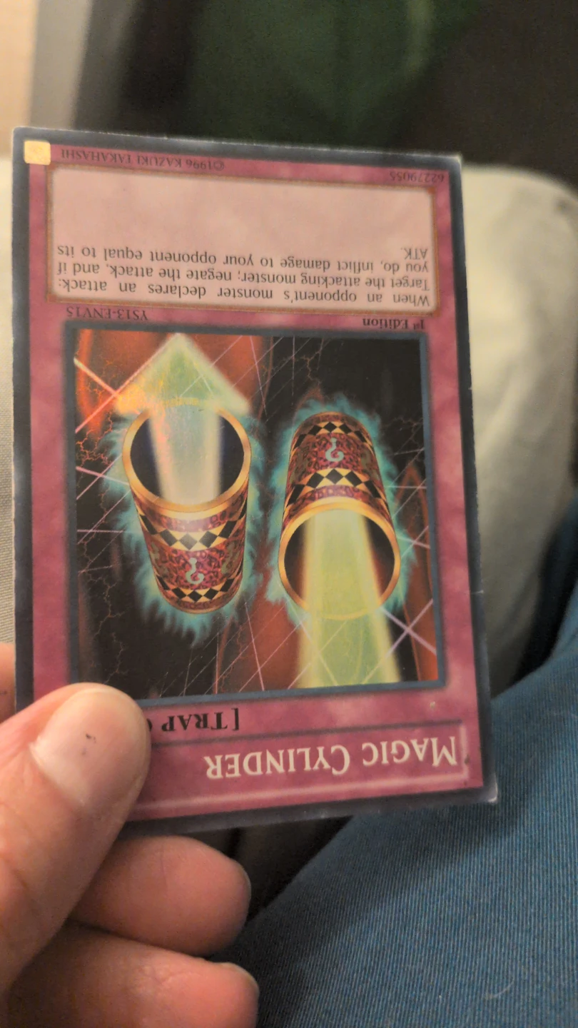 Yu-Gi-Oh! Magic Cylinder Trap Card 1st Edition - photo 2