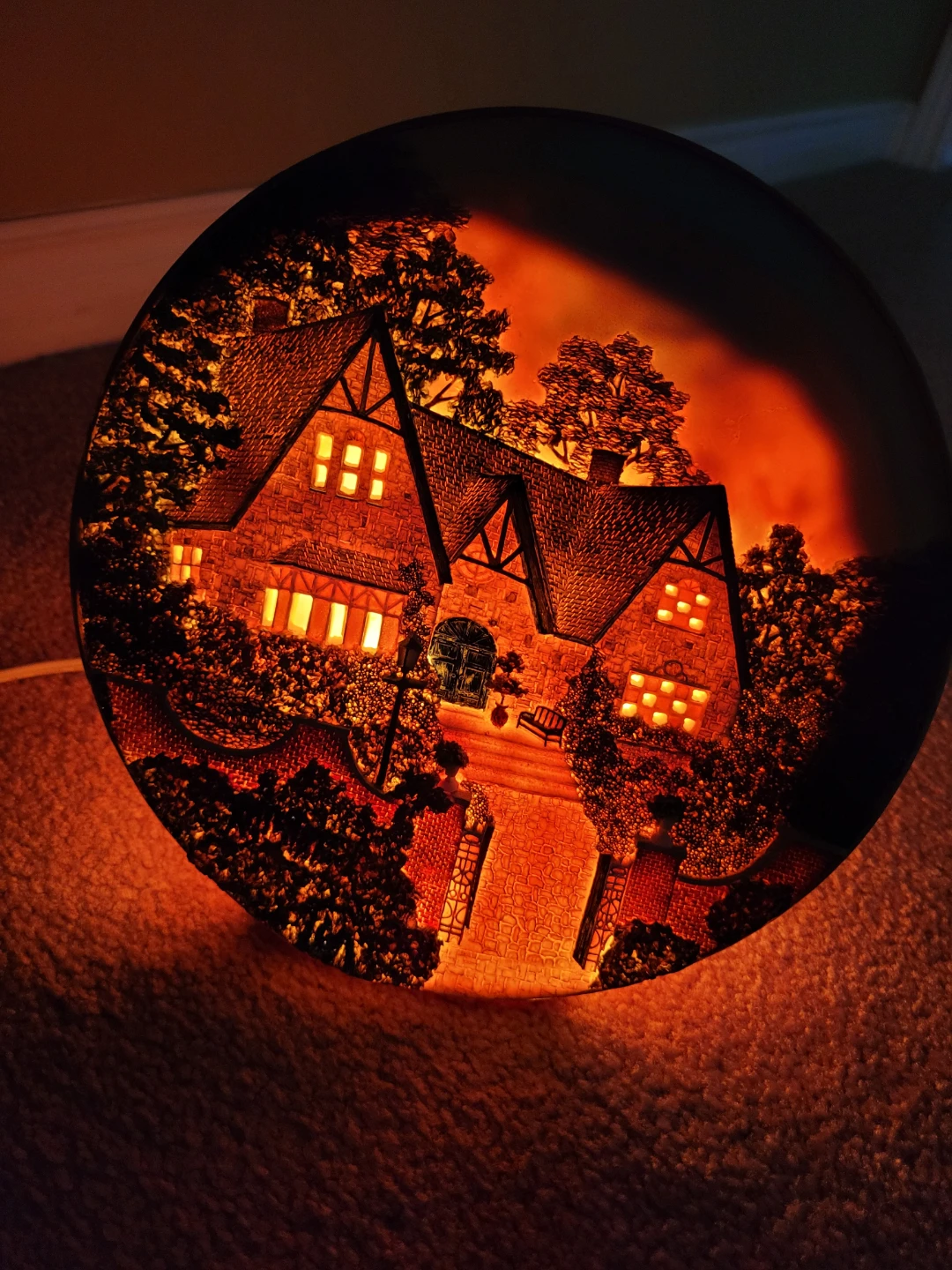 Illuminated Cottage Decorative Plate🏈 - photo 2