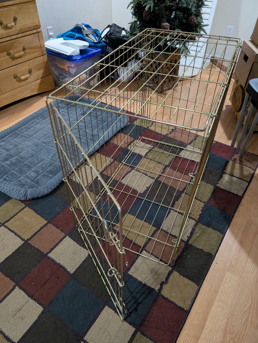 Dog crate (wire, foldable), + 2 dog beds - photo 2
