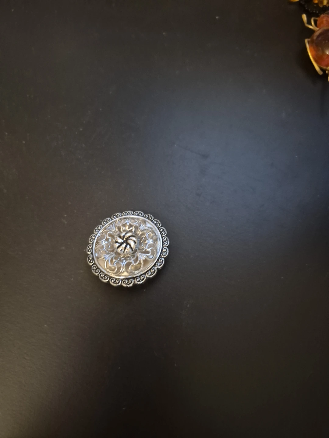 Vintage Ornate Silver-Tone  scarf clip🏈