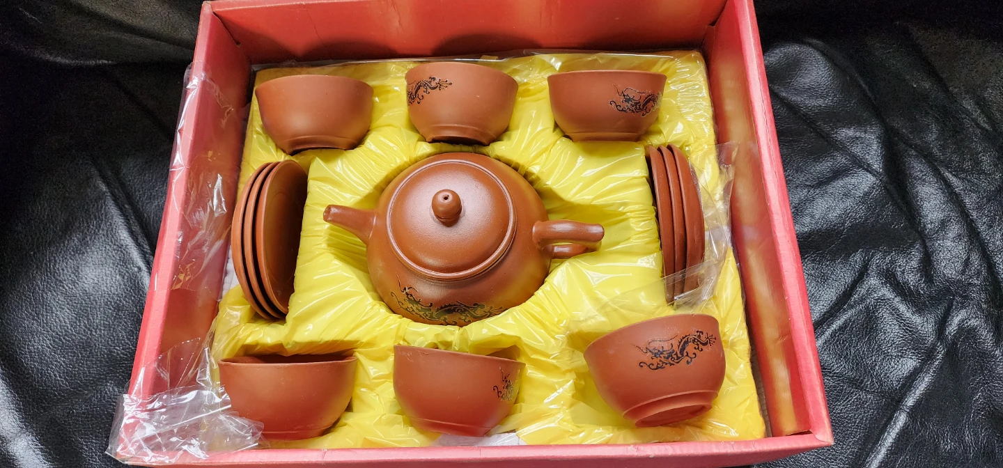 Yixing clay tea pot set
