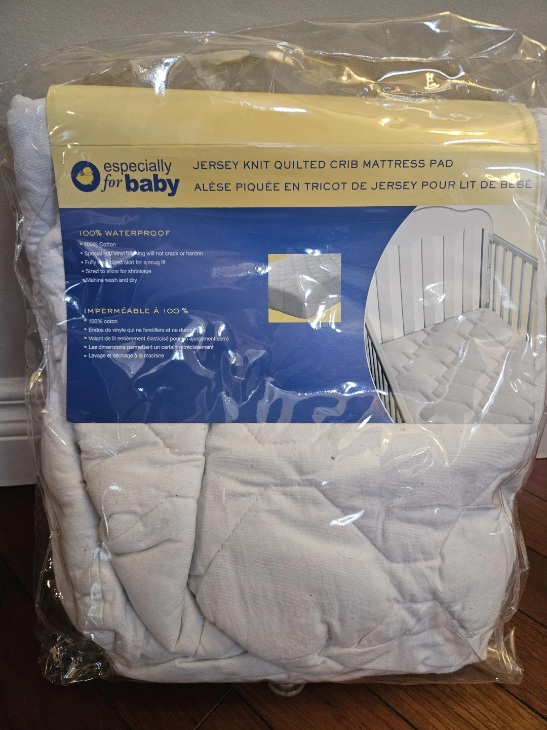 Especially for Baby Jersey Knit Quilted Crib Mattress Pad