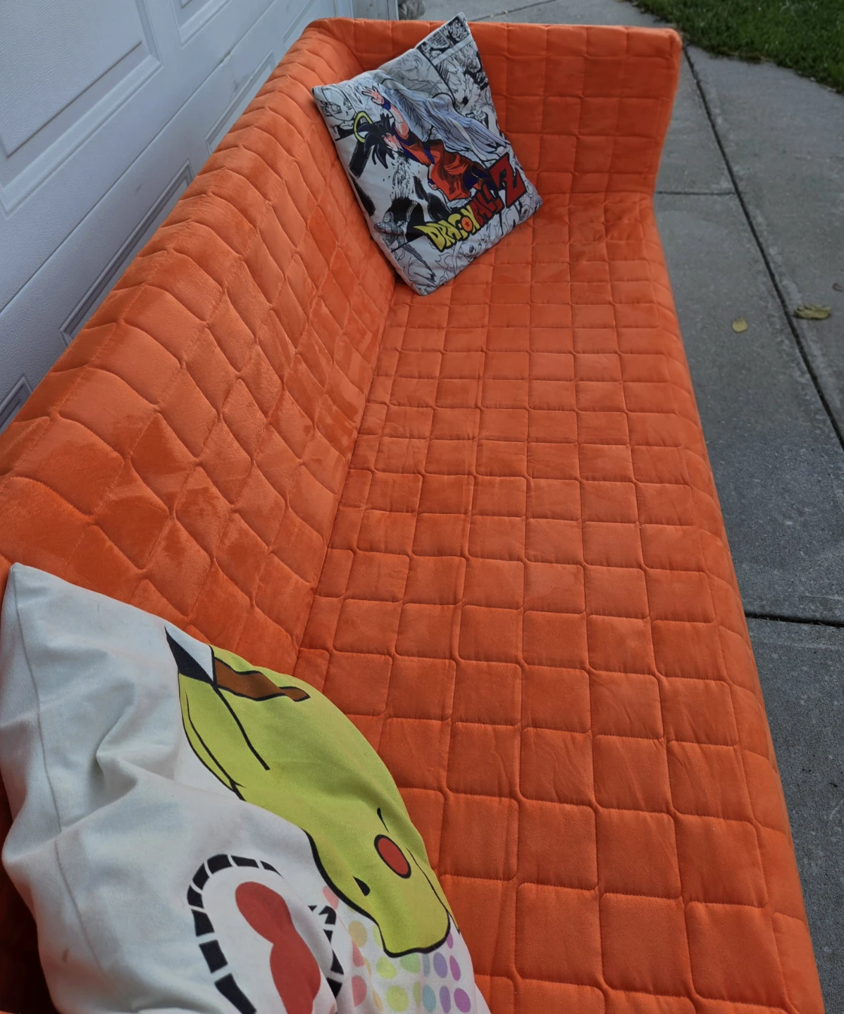 Vintage IKEA KNOPPARP Orange Sofa (Dec 2017) Mint from show home - photo 3