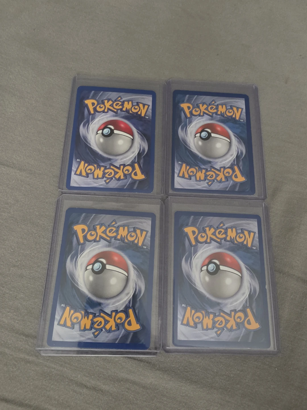 Set of 4 Rare Holo Pokemon Cards in Sleeves - photo 2