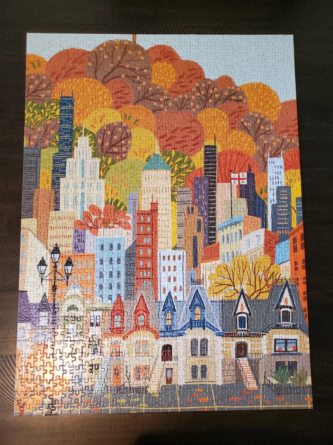 Galison Autumn in the City 1000 Piece Puzzle 🏈 - photo 2