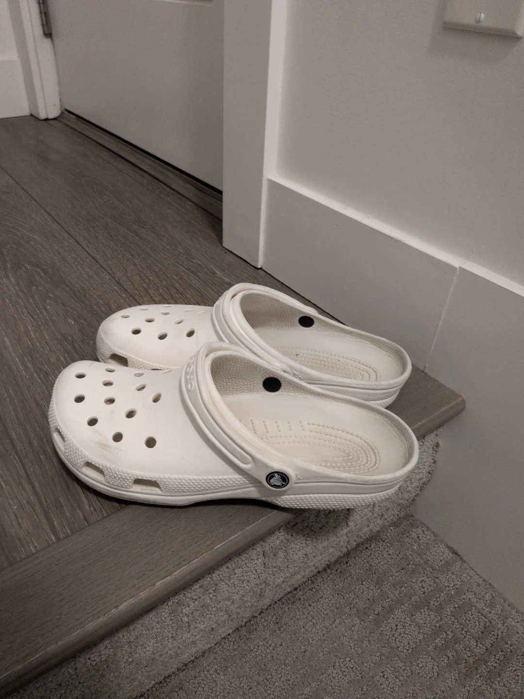 White Crocs Classic Clogs