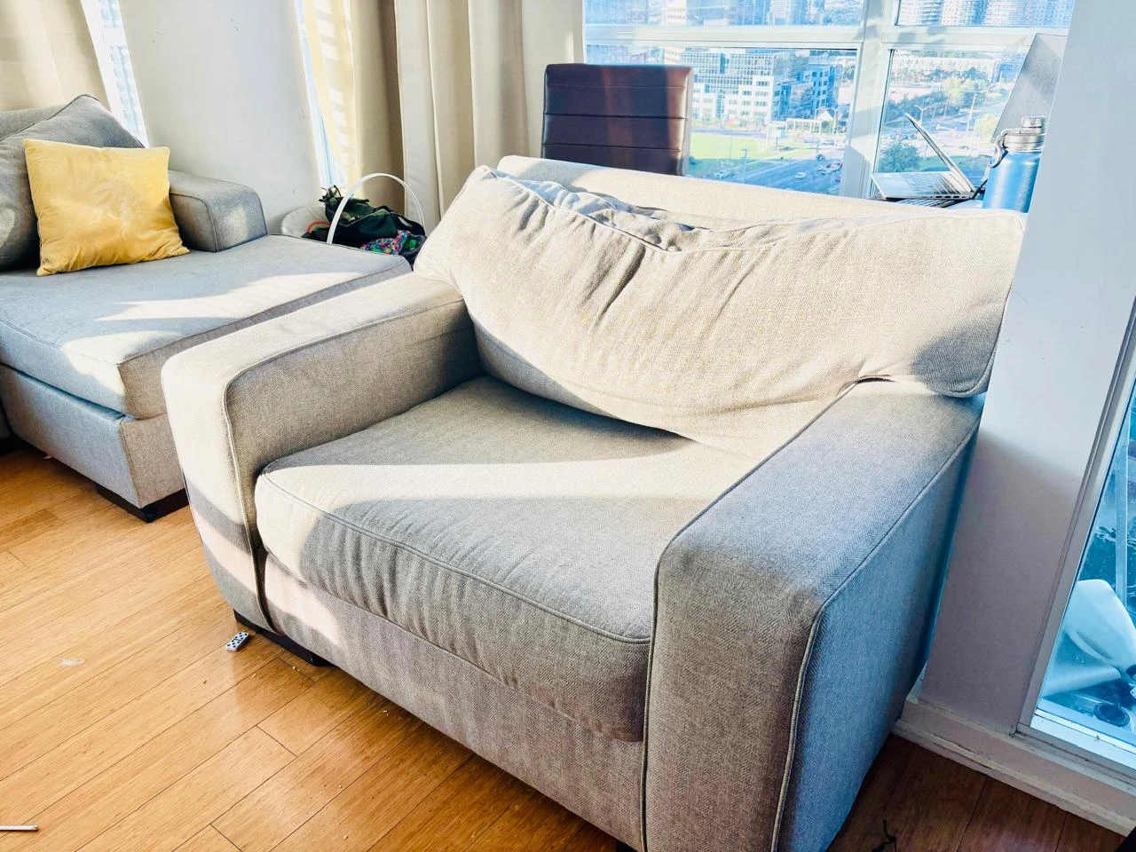 Grey Sectional Sofa with Chaise plus loveseat - photo 3