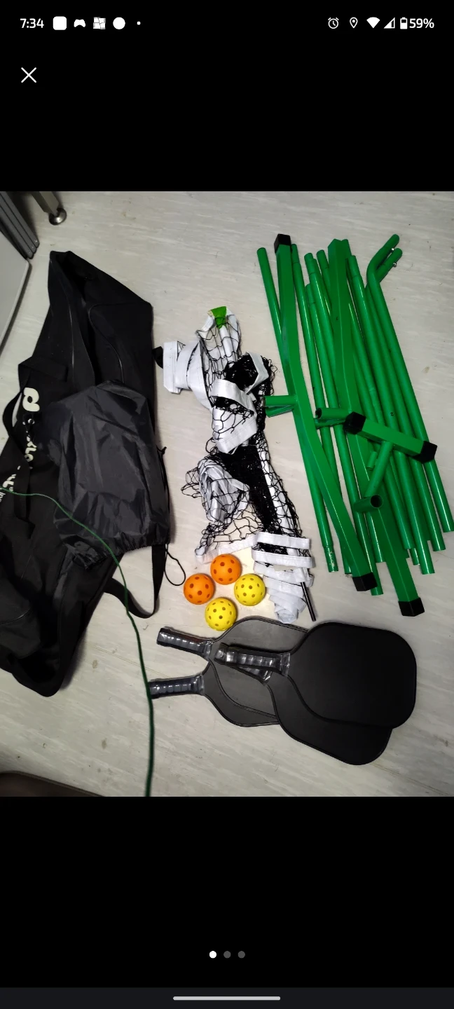 Pickleball Net and Paddle Set