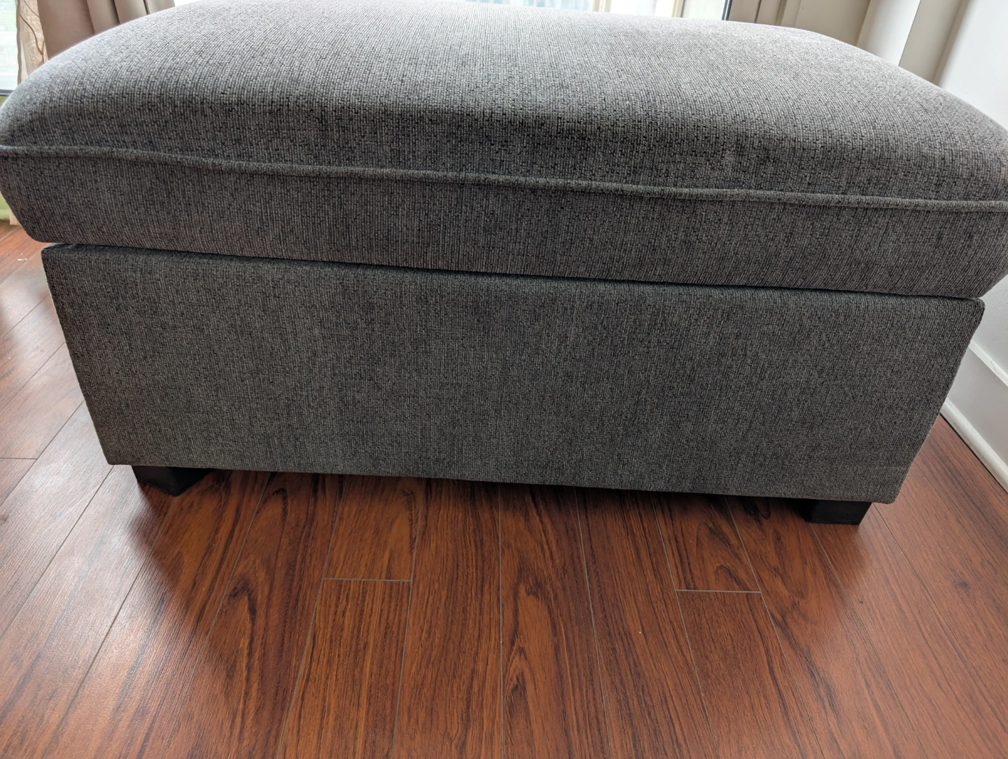 Leon duffield Grey ottoman with storage, 36 inch wide - photo 2