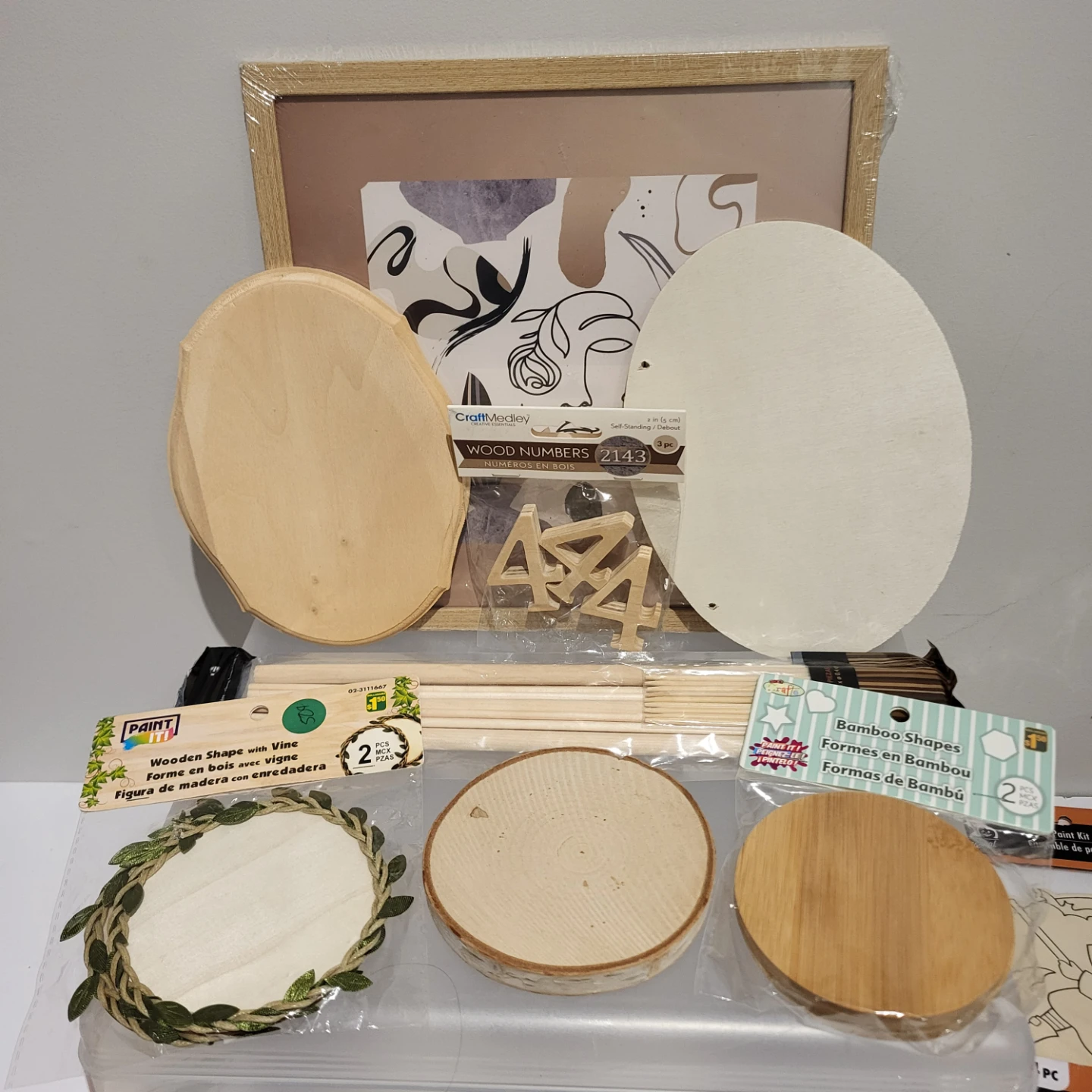 Assorted DIY Wooden Craft Supplies Lot - photo 2