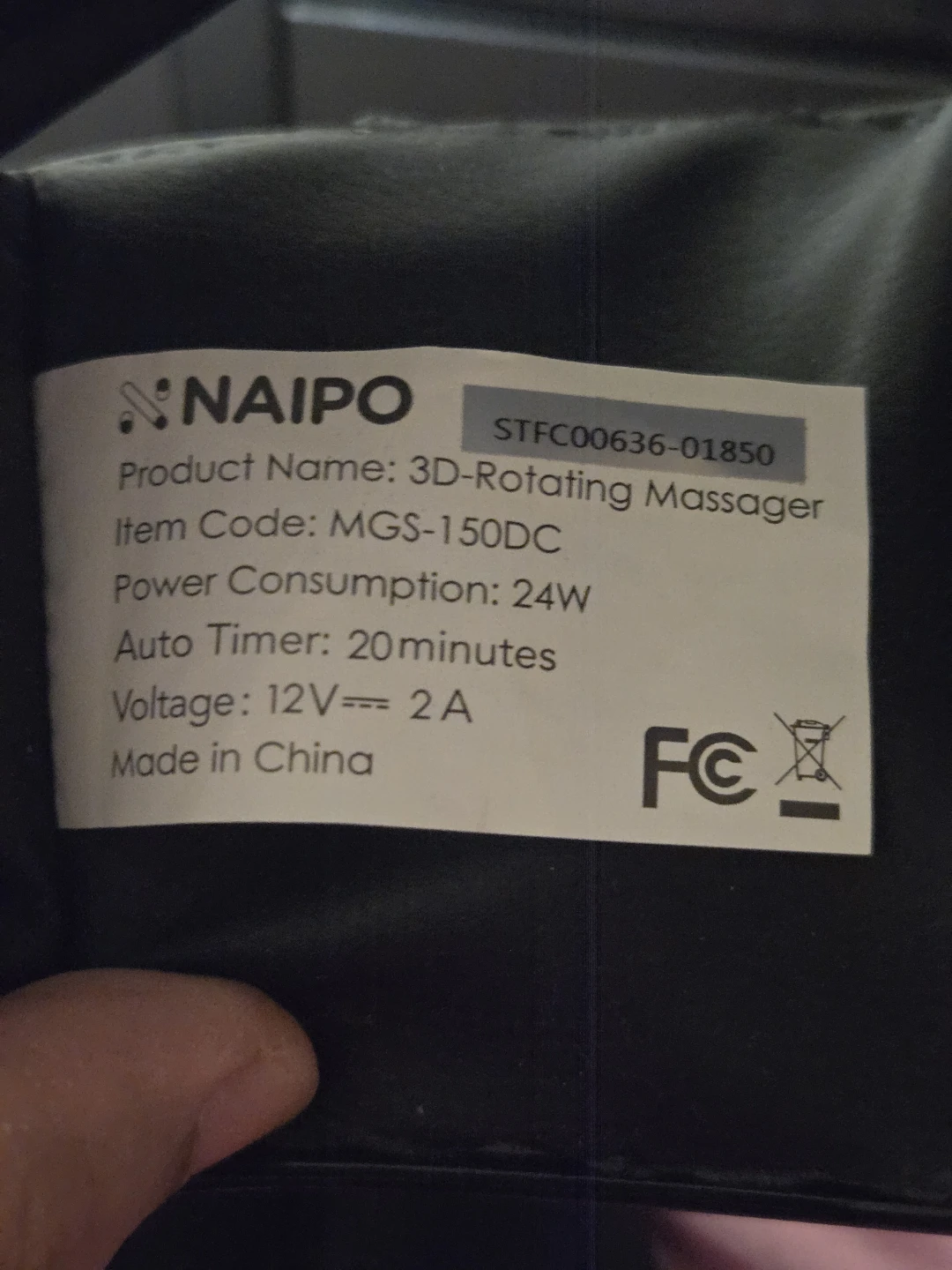 Naipo MGS-150DC Neck and Shoulder Massager - photo 2