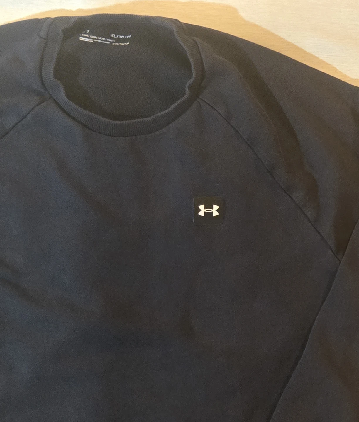 Under Armour Men's Black Fleece Crew Neck Sweatshirt.  X-LARGE. - photo 4