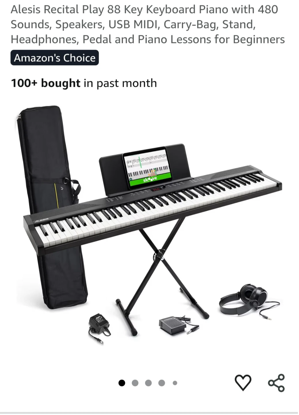 Alesis Recital Play 88 Key Keyboard Piano - photo 3
