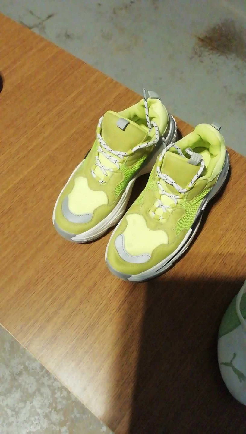 Lime Green Chunky Sneakers