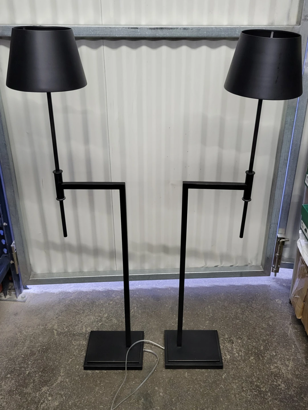 Set of Two Modern Black Floor Lamps - photo 4