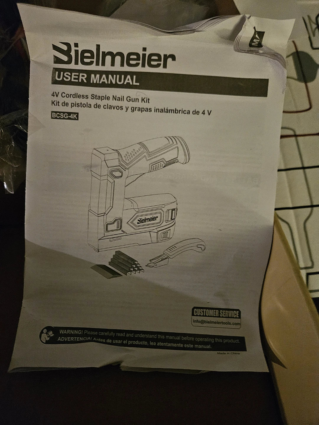 Bielmeier 4V Cordless Staple Nail Gun Kit - photo 4