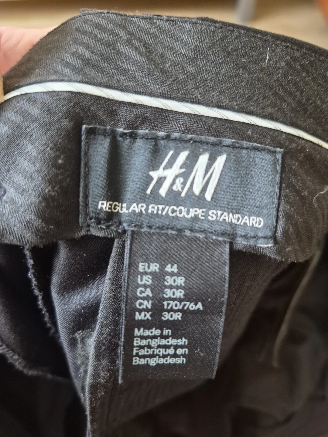 H&M Regular Fit Black Dress Pants 30R - photo 2