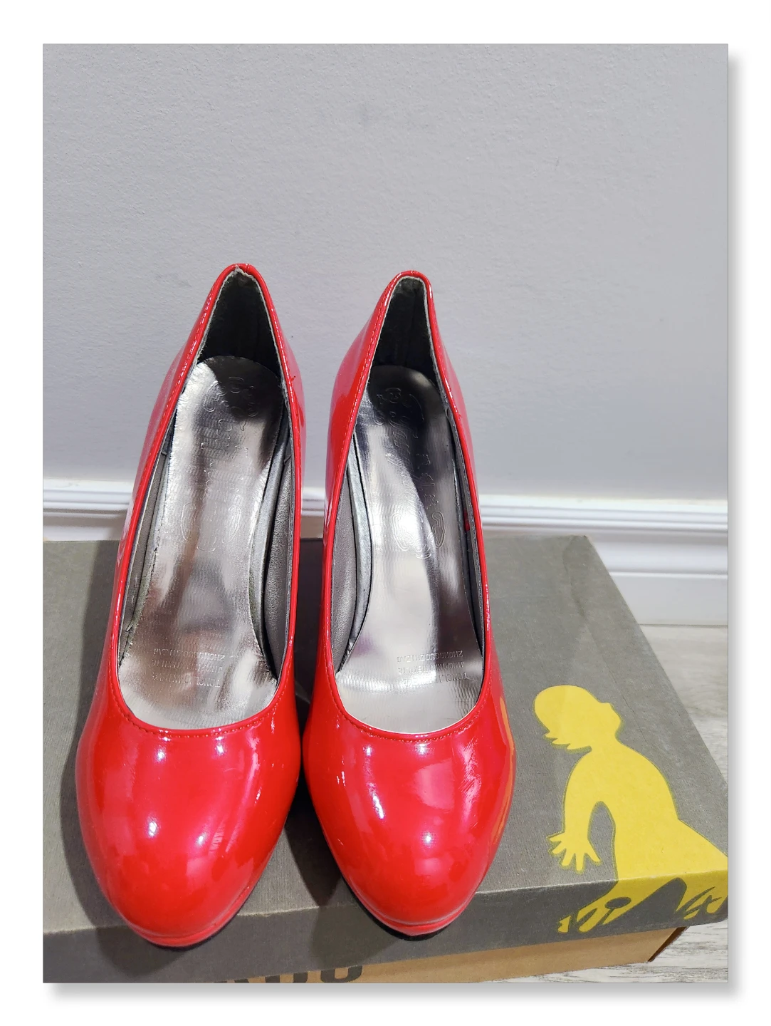 Red Patent Platform Pumps Size 7