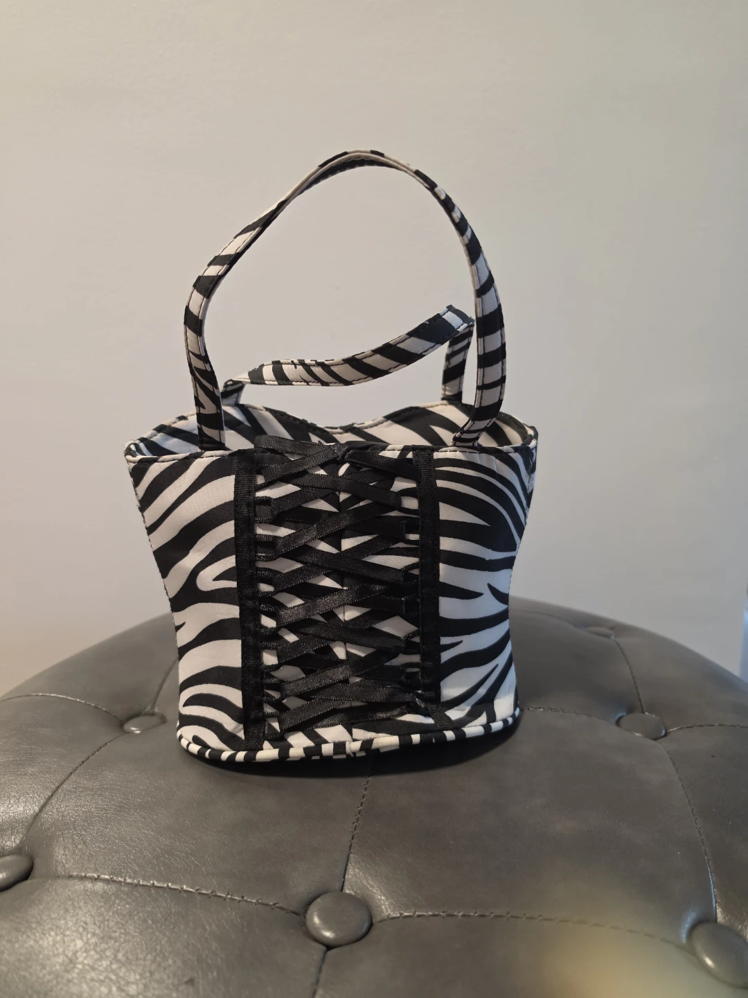 Zebra Print Corset Style Handbag - photo 2