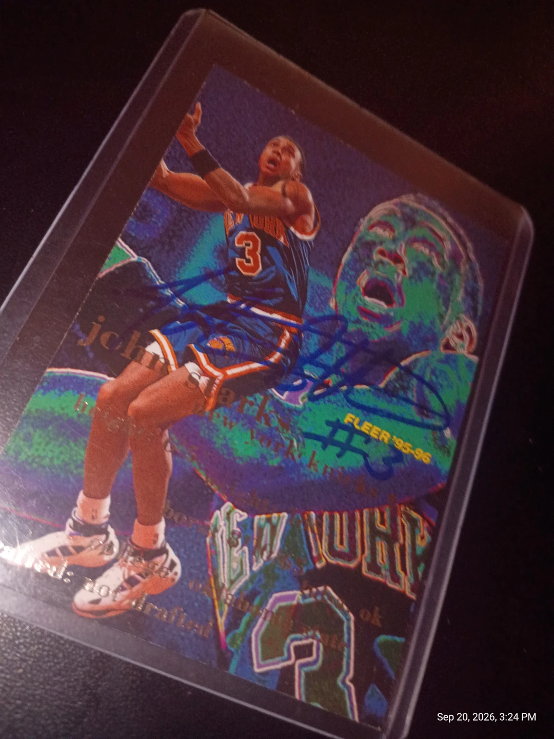 1995-96 Fleer John Starks Autograph