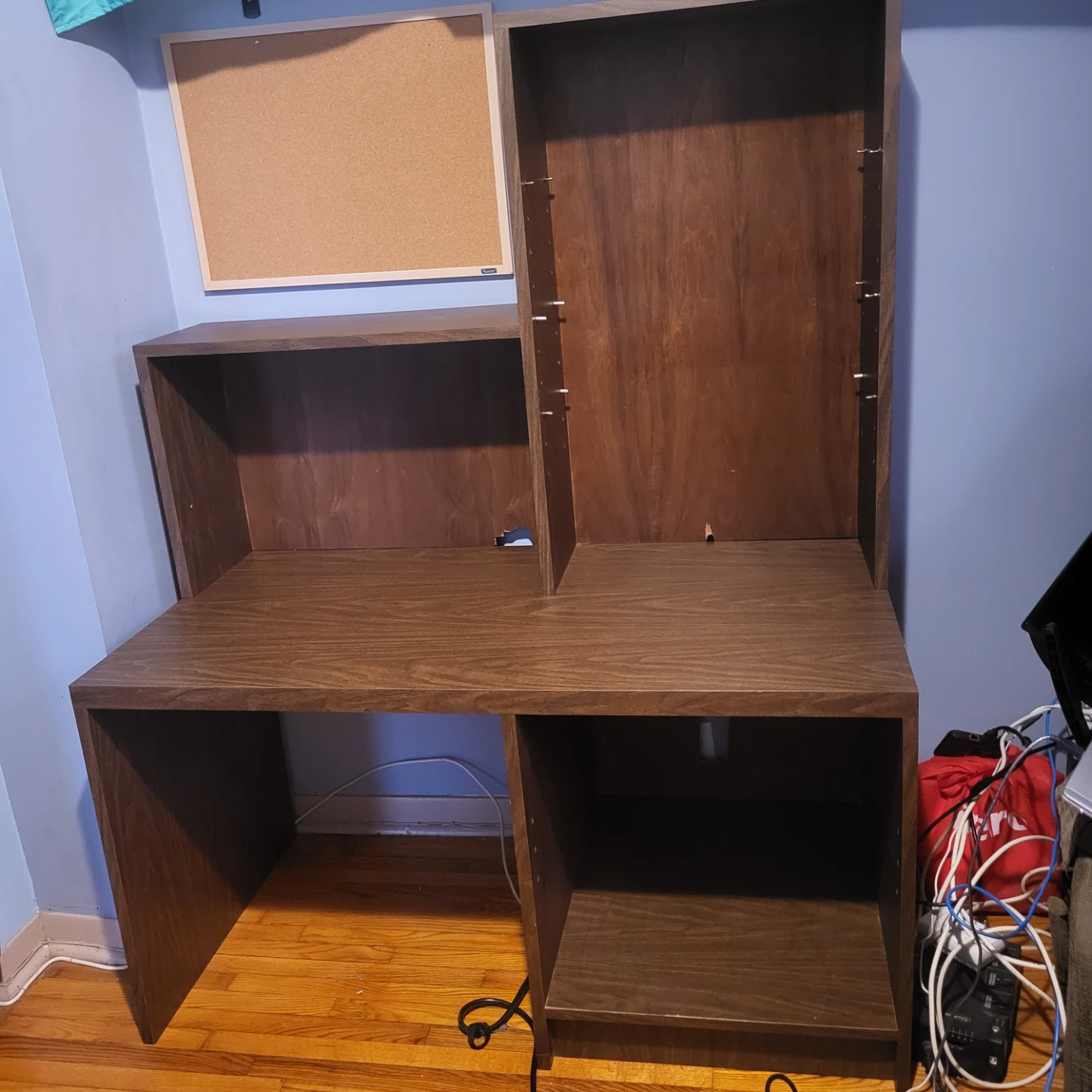 Wooden Desk with Shelving Unit - photo 3