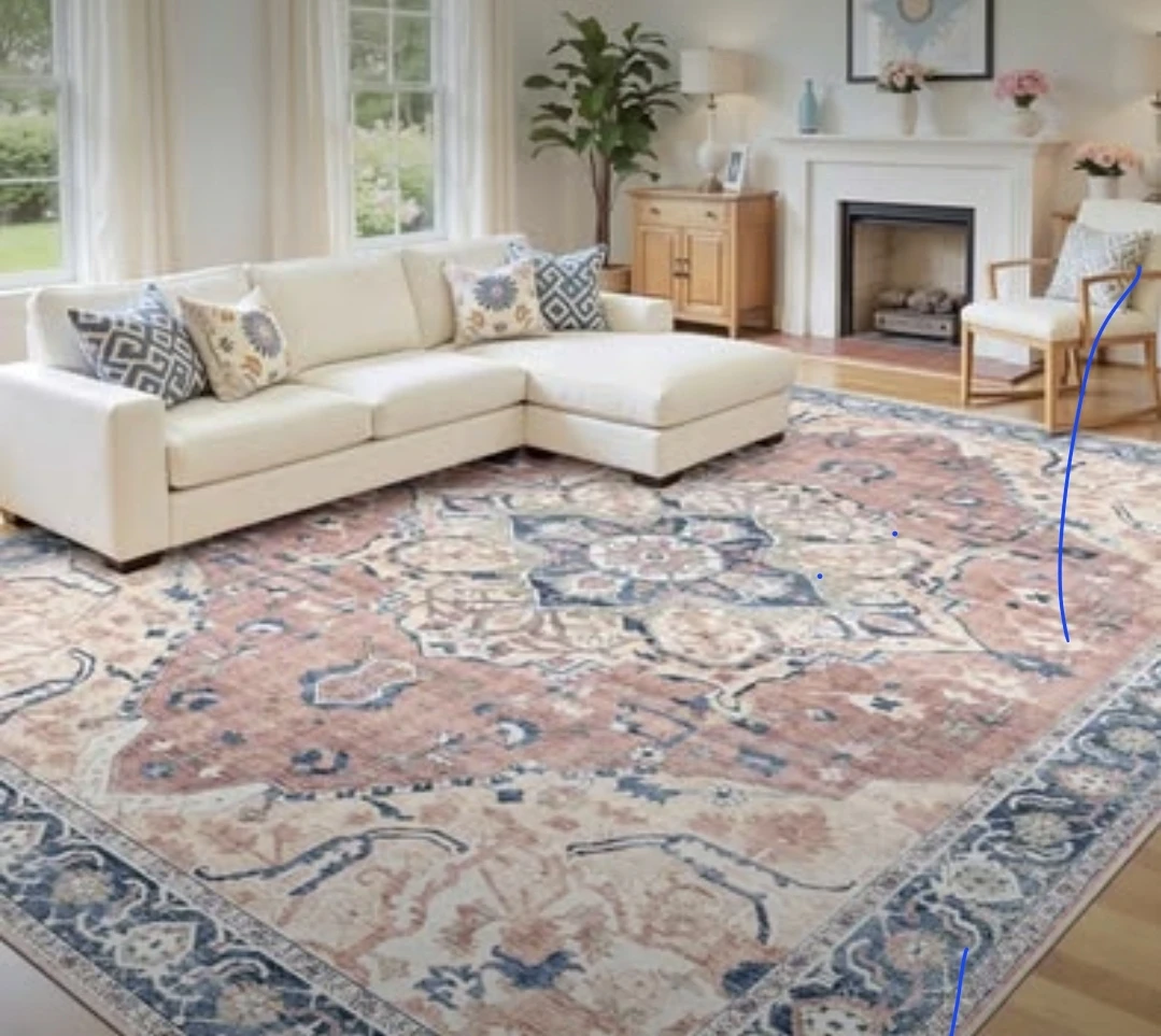 New 9 x 12, Washable  Area Rug