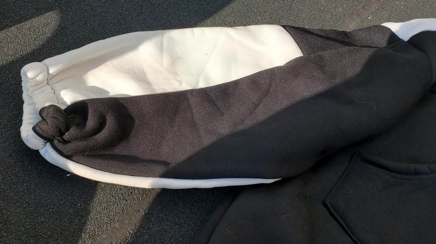Black and white oversized colour block hoodie/sweater - photo 4