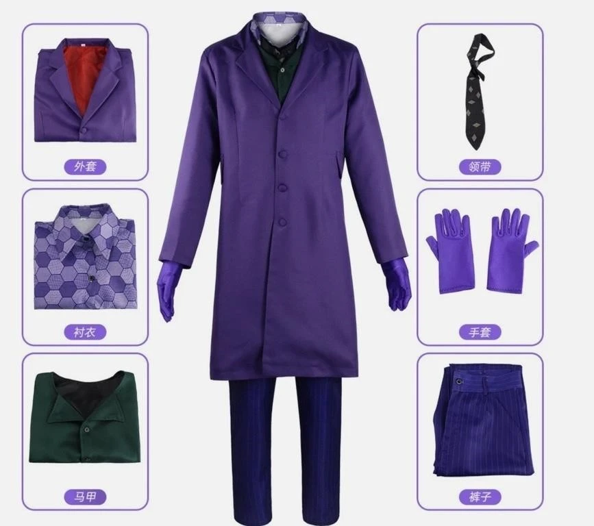 Kids Joker Costume Set Size 7/8 - photo 2