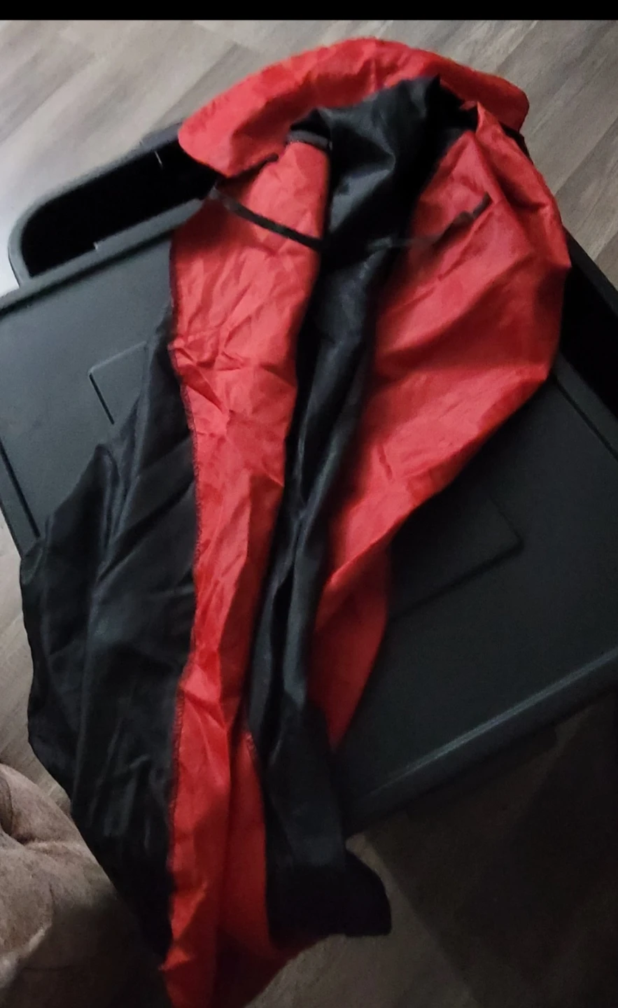 Reversible Red and Black Cape