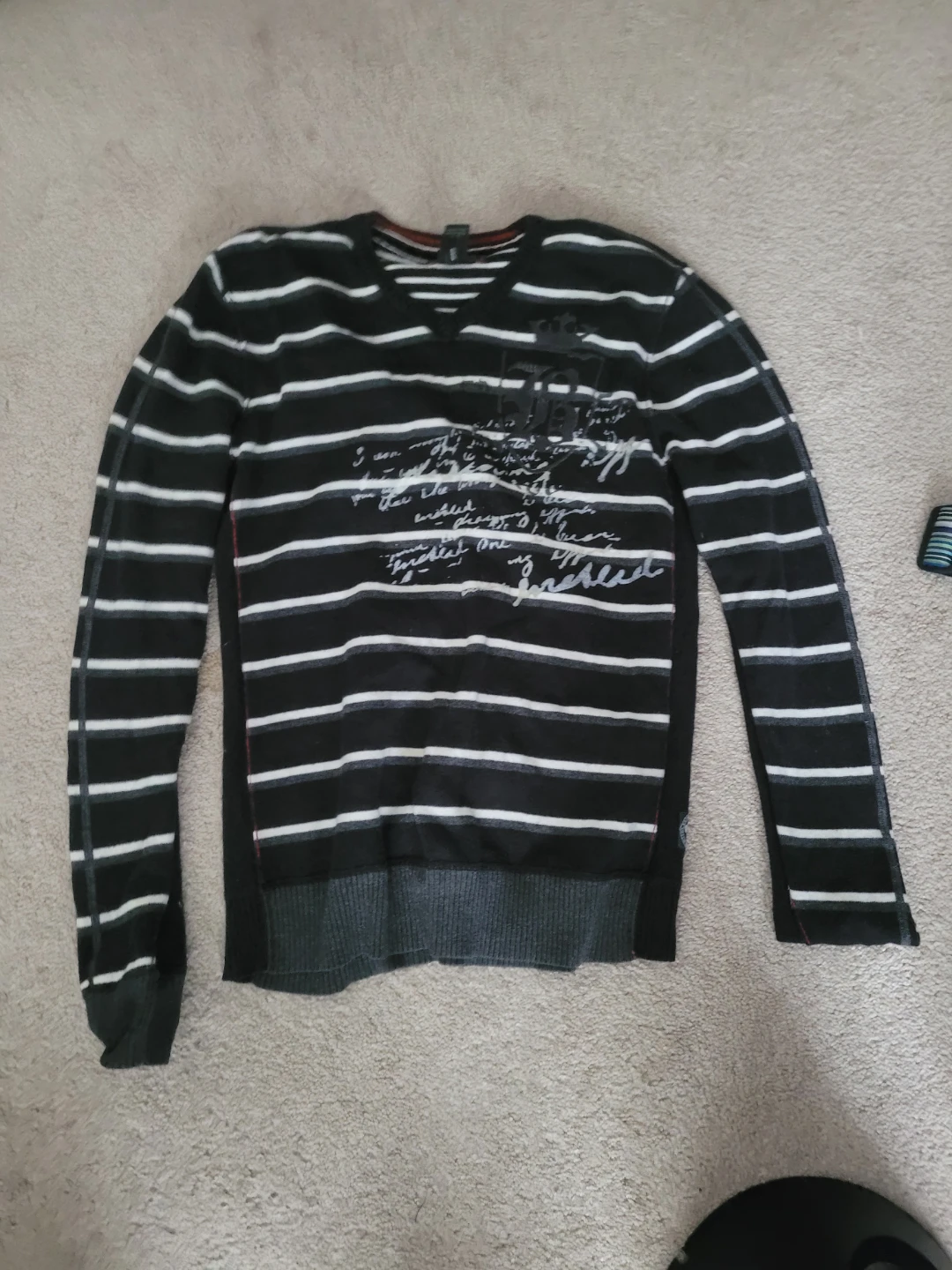 Buffalo David Bitton Striped V-Neck Sweater