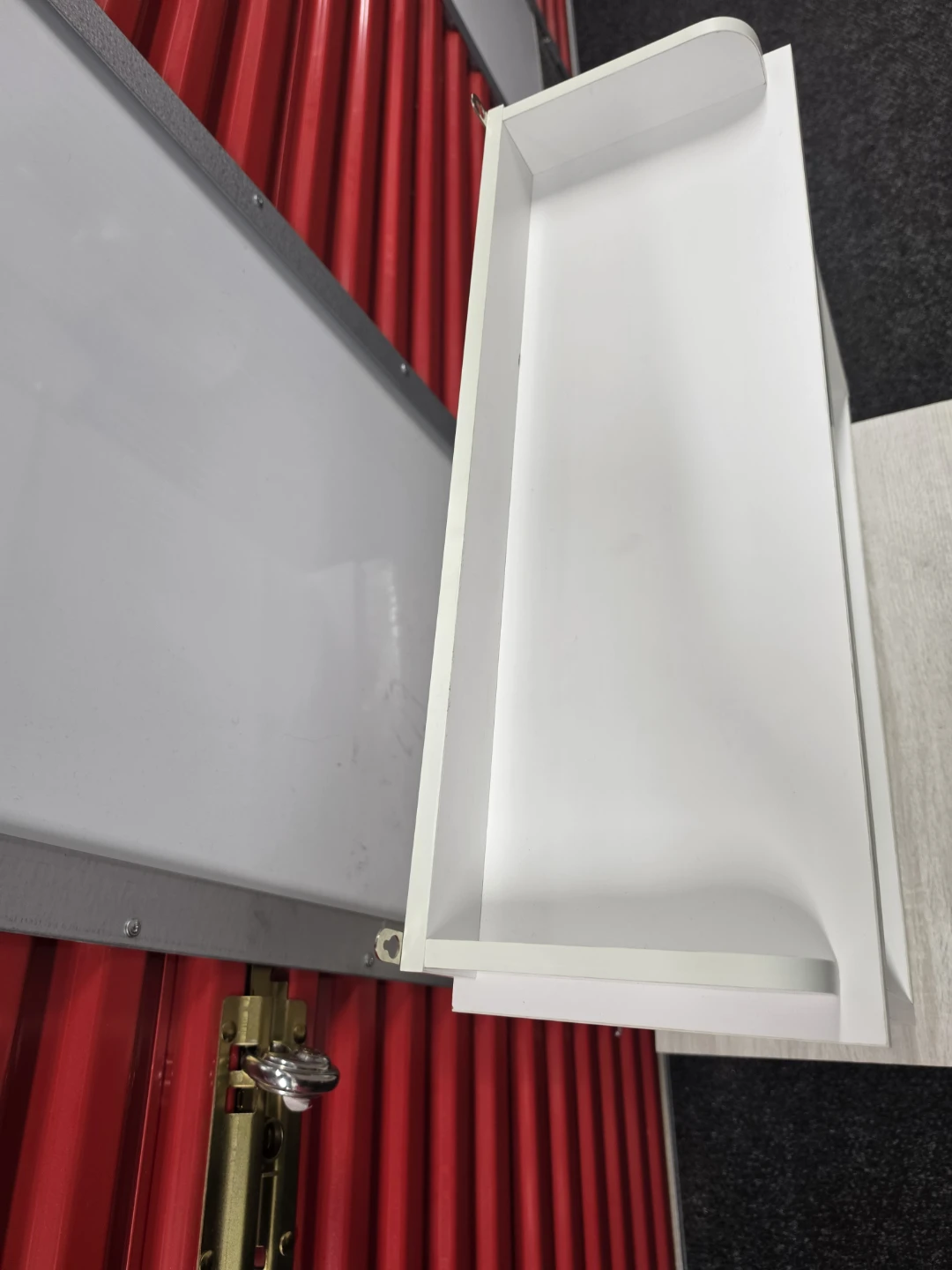 White Louvre Wall Cabinet - photo 4