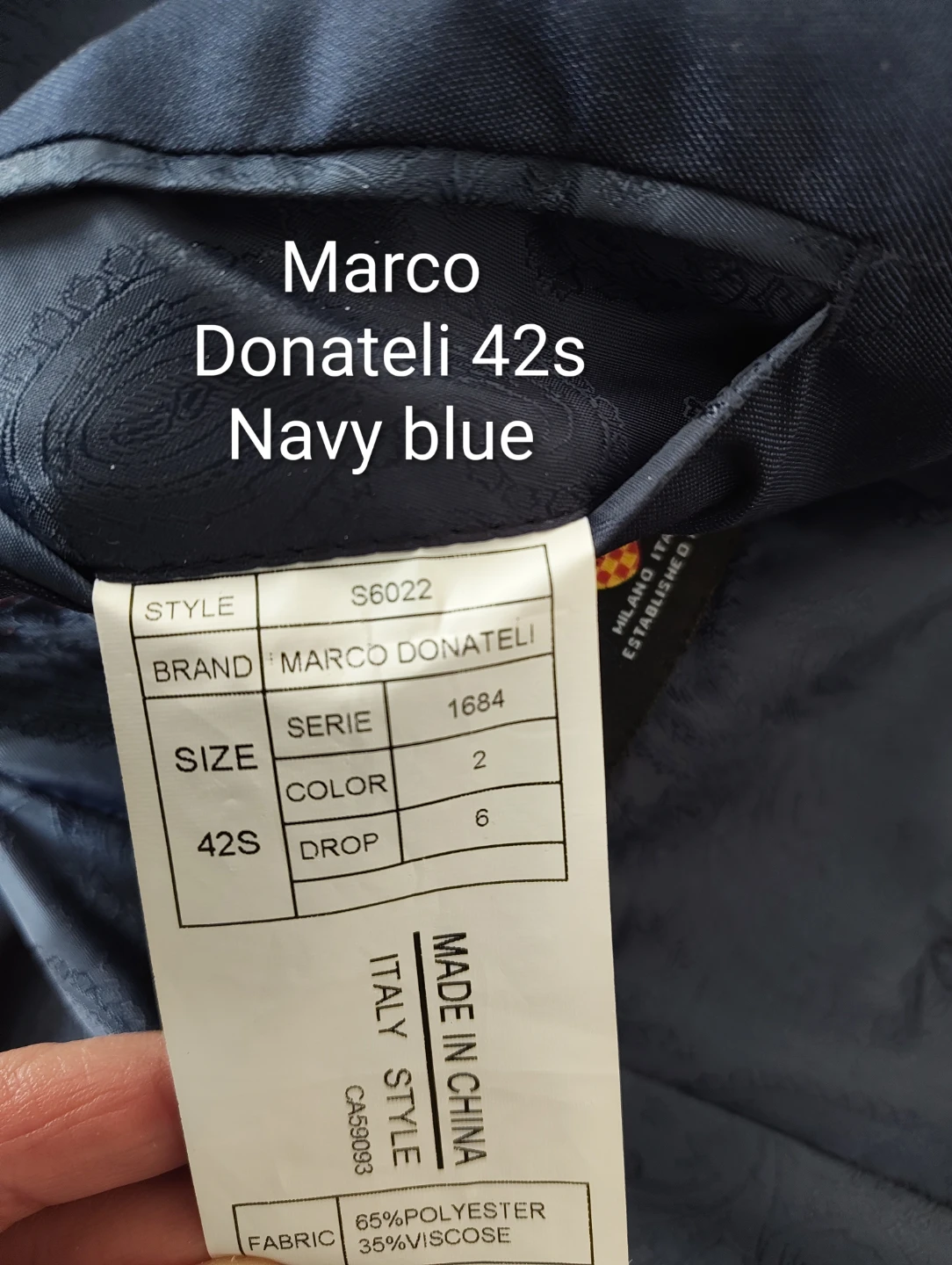 Marco Donateli Navy Blue Blazer 42S - photo 3