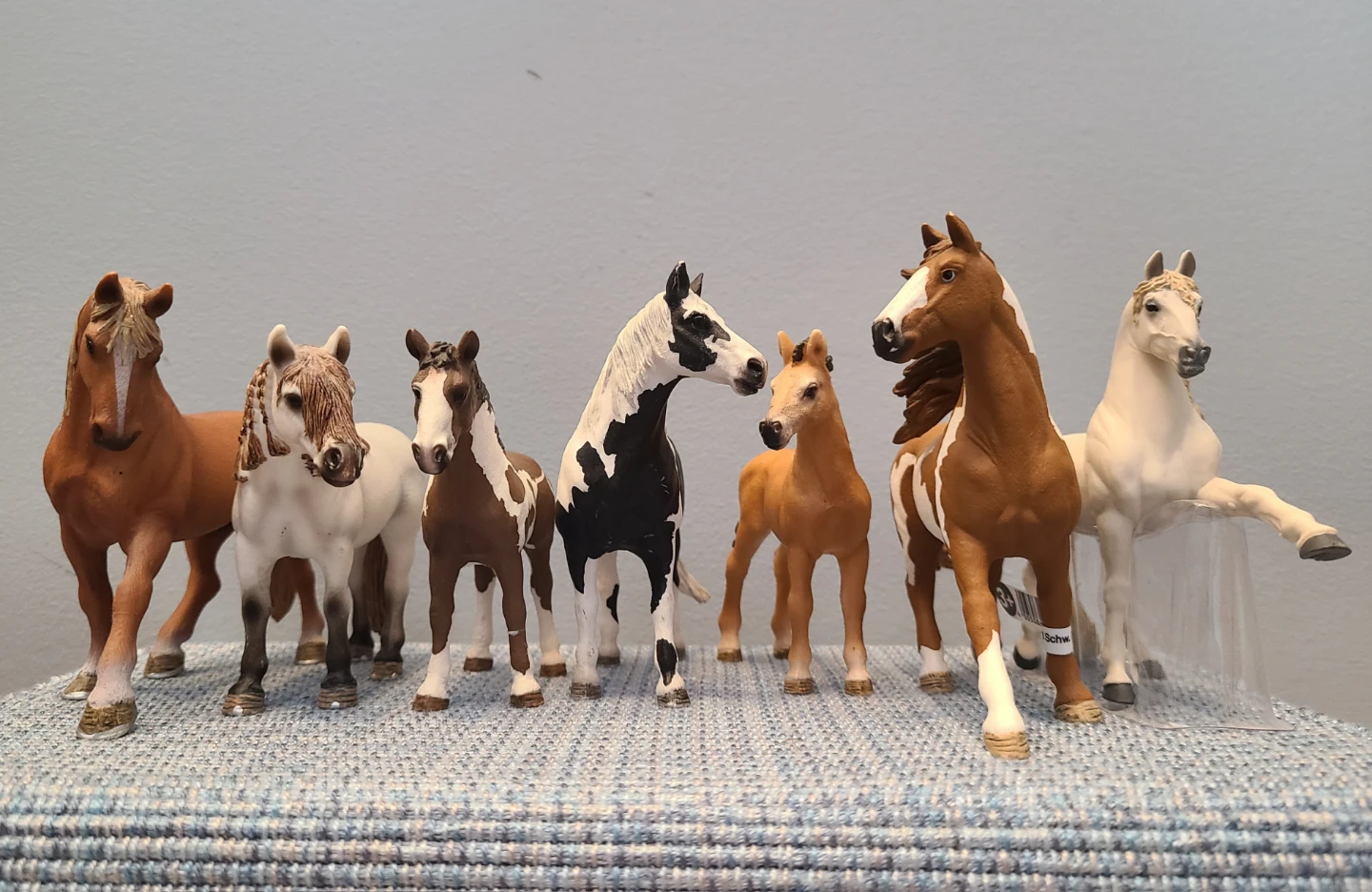 6 Schleich and 1 Wild Safari Horse collectibles