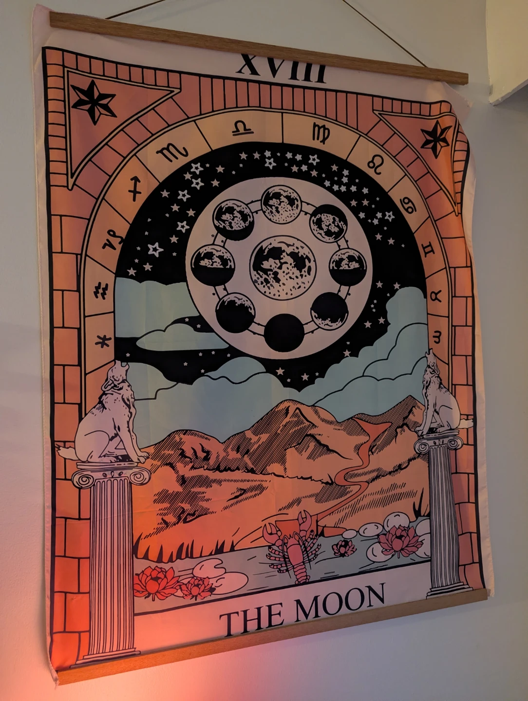 Set of three celestial wall tapestries