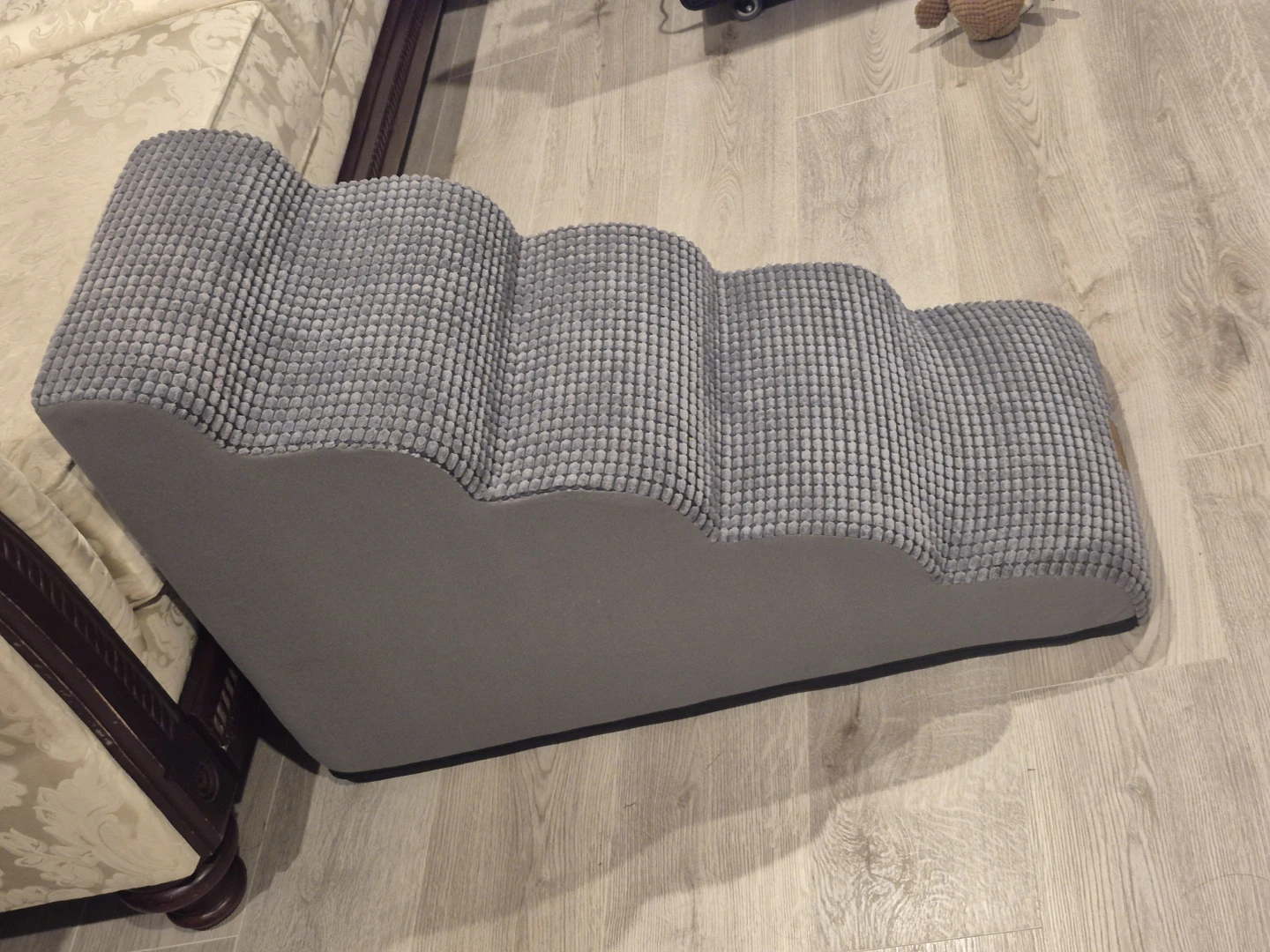 Grey 5 Step Pet Stairs