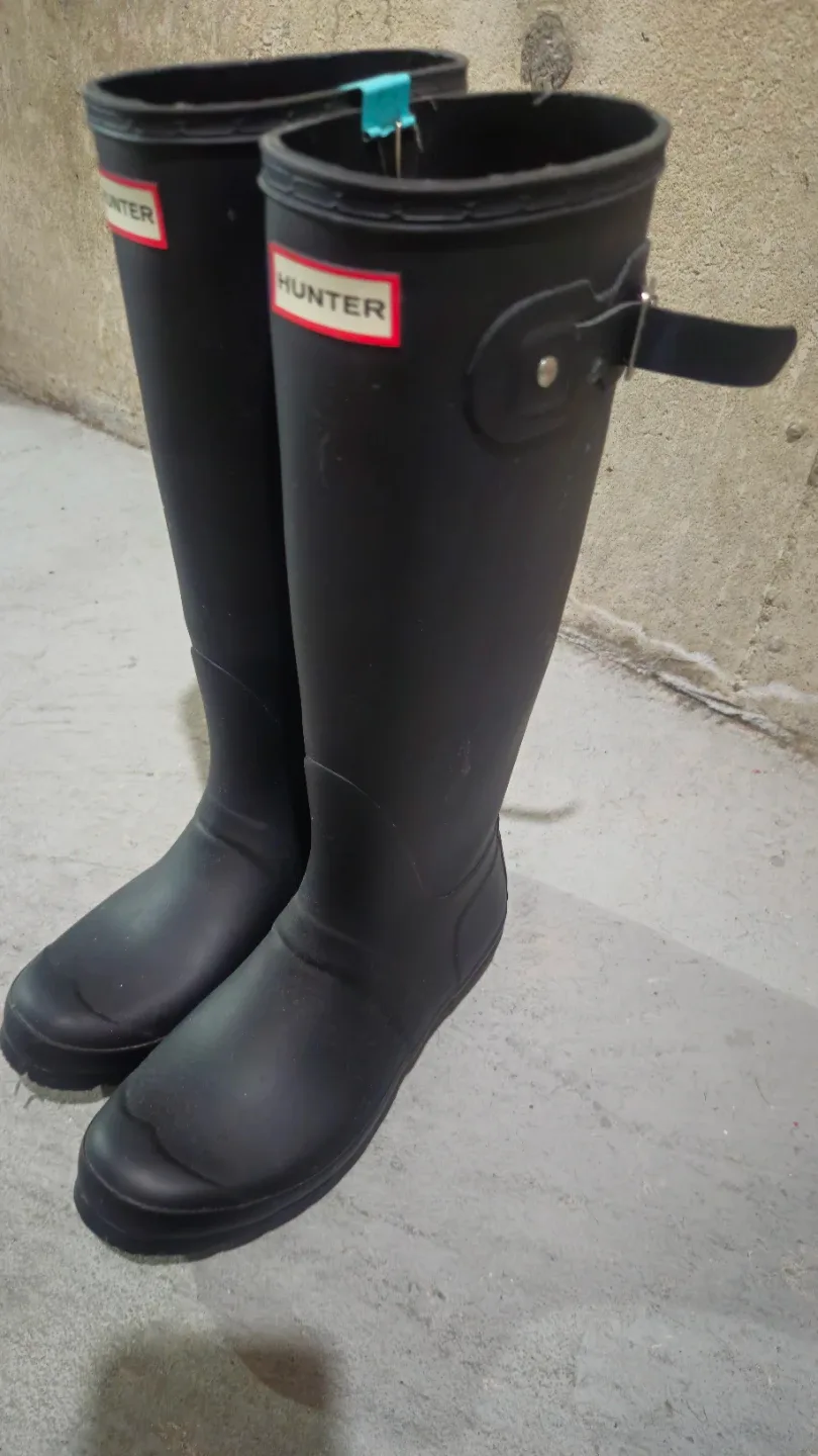Hunter Original Tall Black Boots Size 7