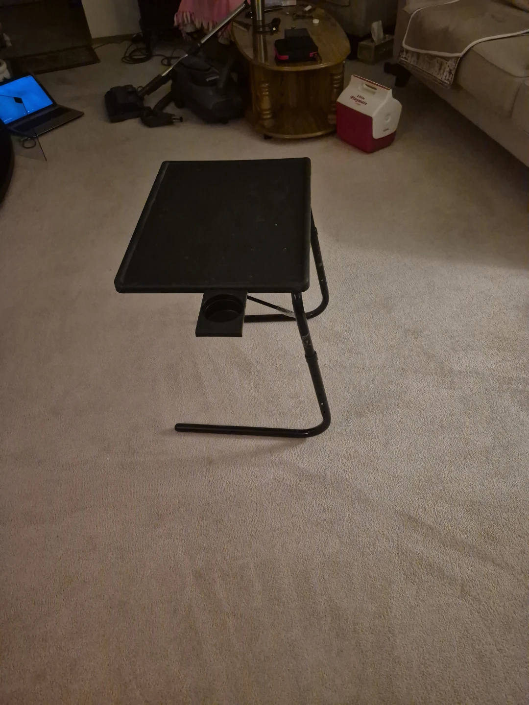 Folding TV Tray Table with Cup Holder
