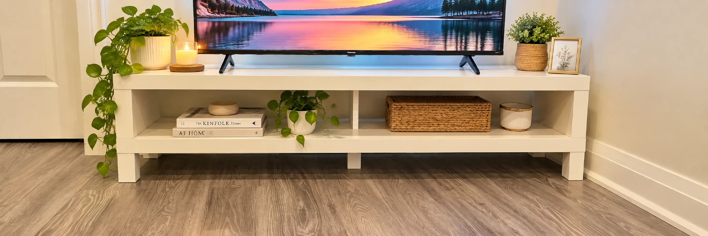 IKEA White TV Stand – Like New Condition