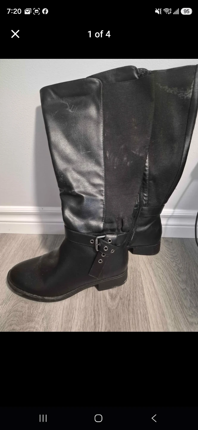 Black wide calf boots size 10WW - photo 2