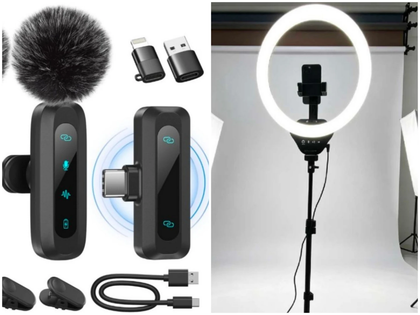 COMBO 12-inch Ring Light  microphone for iPhone/iPad/Andro - photo 2