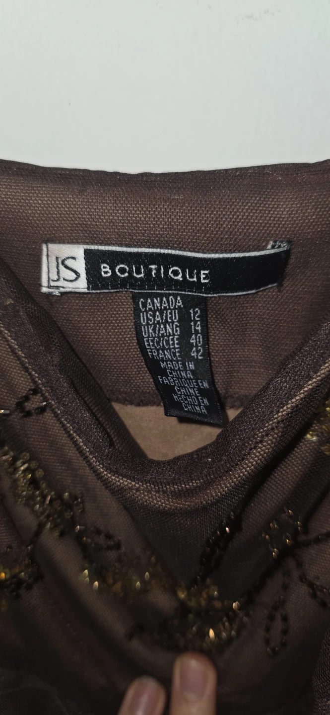 JS Boutique Brown Beaded Dress - photo 5