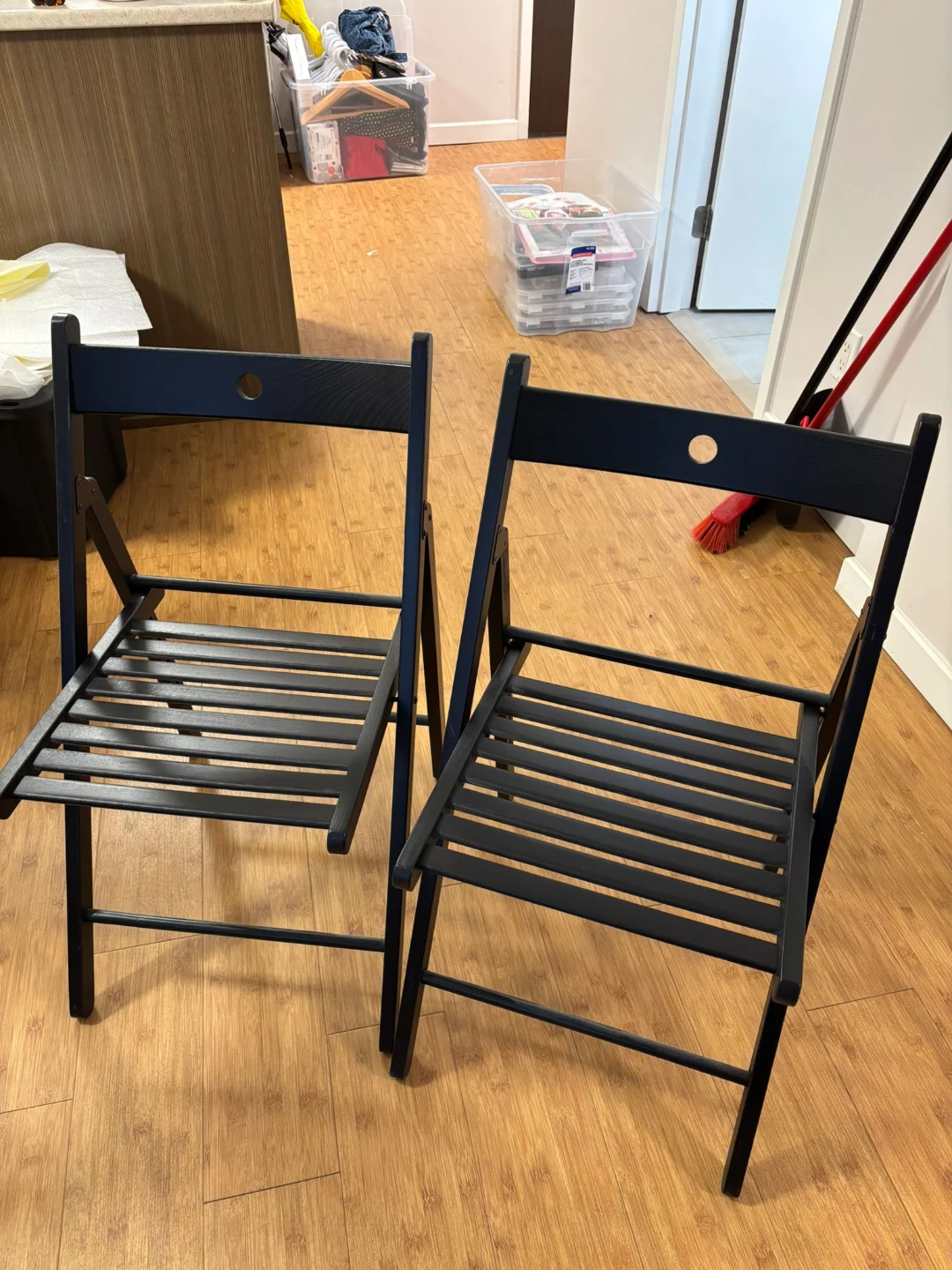 IKEA Terje Folding Chairs - Black (Set of 2)