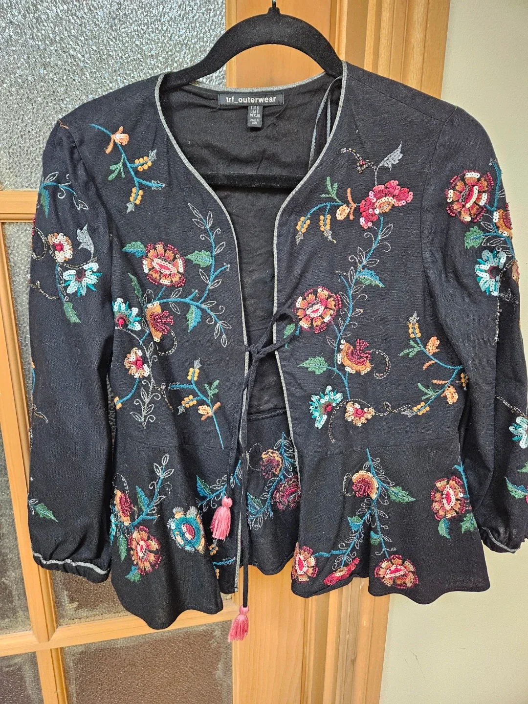 trf_outerwear(Zara) embroidered floral jacket