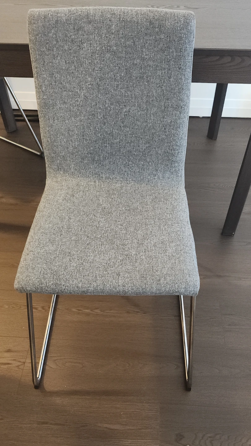 3 Grey Fabric Dining Chairs