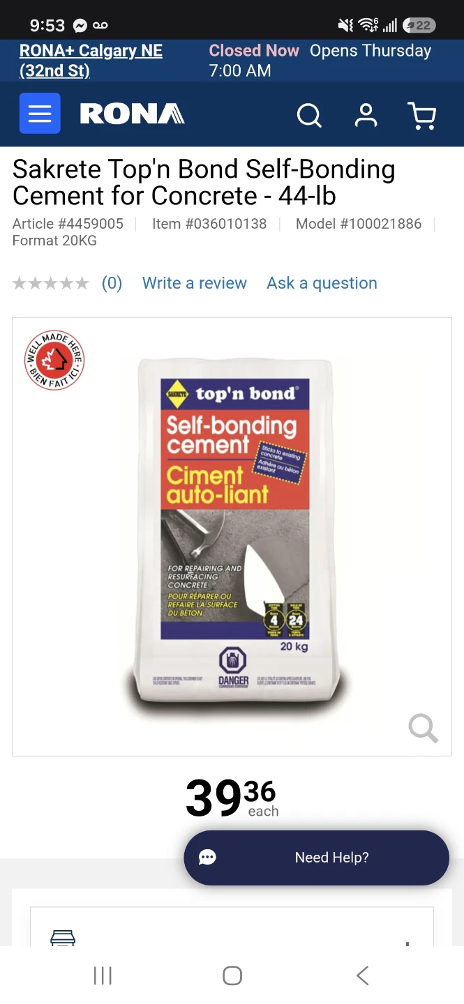 Resurfacing cement