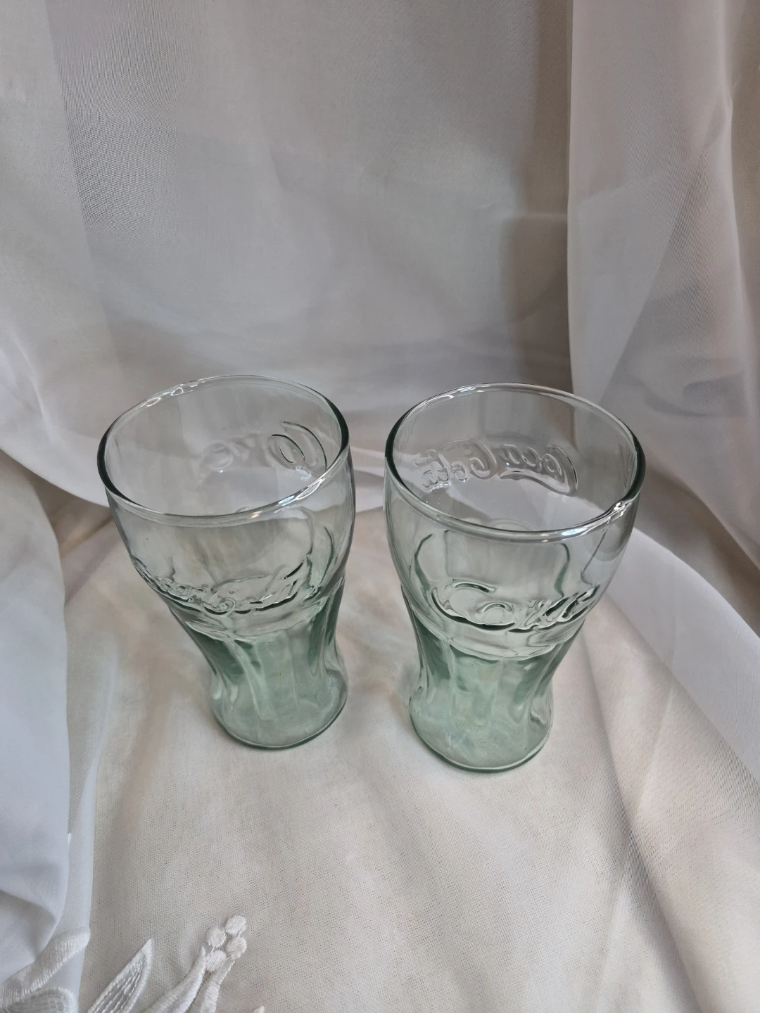 Pair of 6" x 3 1/4" Coca-Cola Glasses Coke Glasses - photo 3