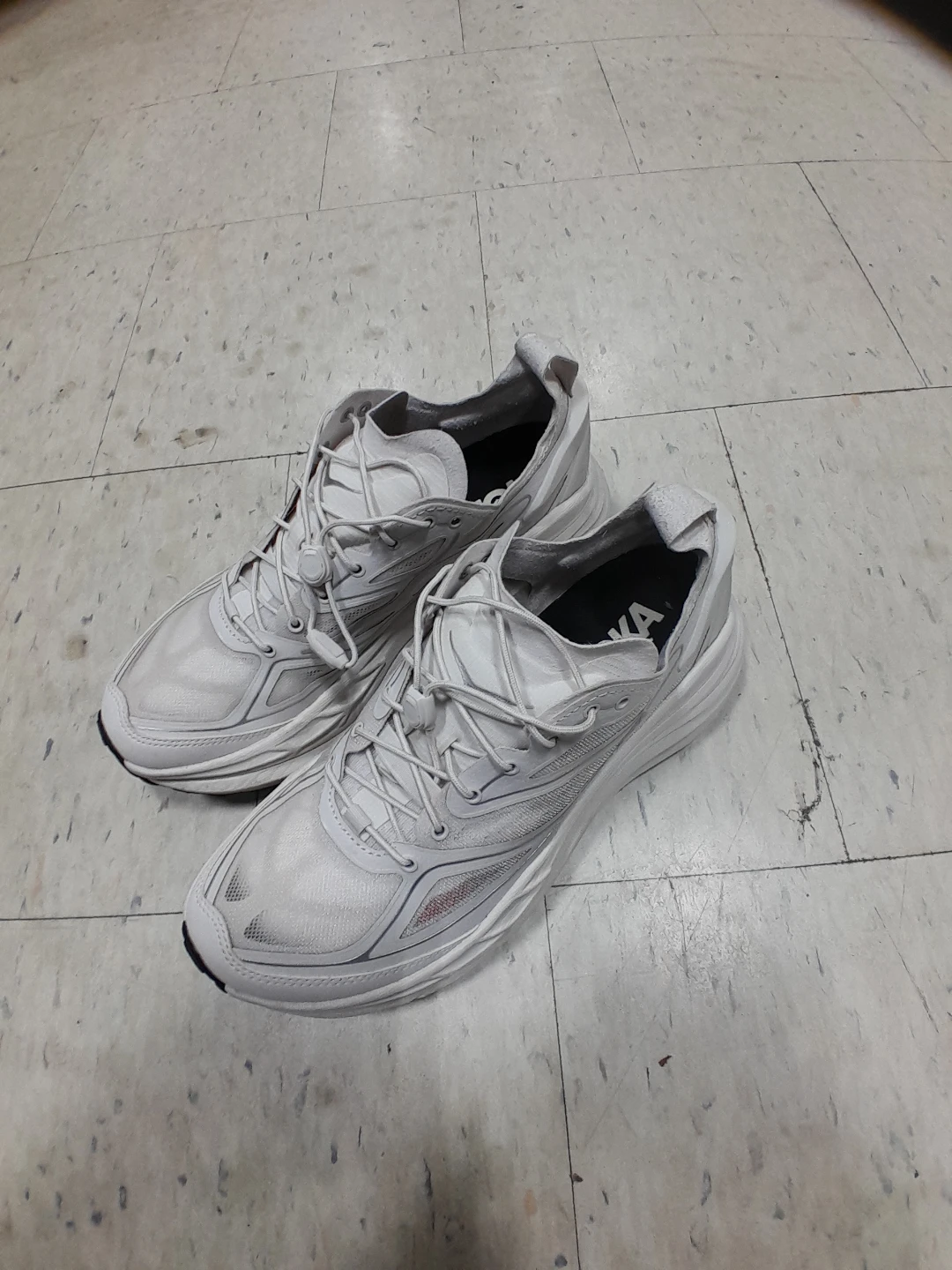 HOKA White Running Shoes Men's Size 10 - photo 4